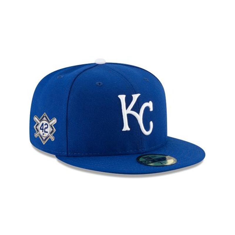 MLB Kansas City Royals Jackie Robinson Day 59Fifty Fitted (GIY4942) - Blue New Era Caps